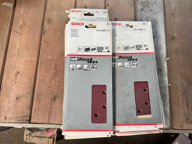 Bosch redwood 115x280 schuurpapier (11x) - afbeelding 1 van  1
