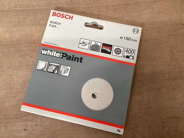 Bosch schuurschijf 150mm, k400, 5 pack (50x) - afbeelding 1 van  4