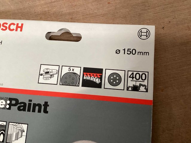 Bosch schuurschijf 150mm, k400, 5 pack (50x) - afbeelding 2 van  4