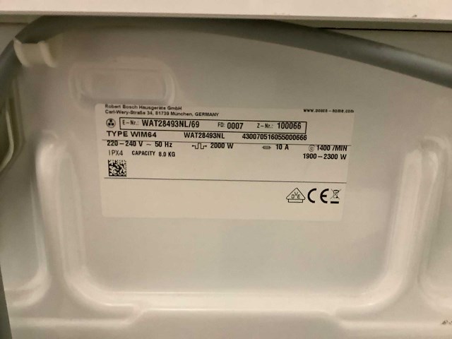Bosch serie 6 wat28490nl wim64 wasmachine - afbeelding 4 van  12