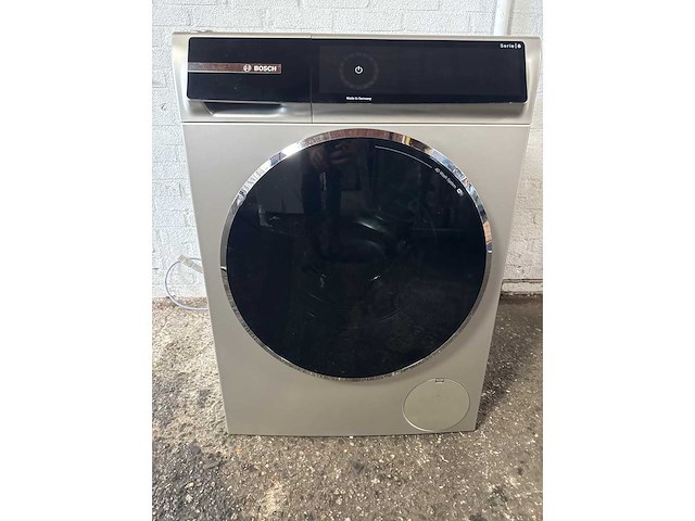Bosch serie 8 wgb2560x0 wasmachine voorlader 10 kg 1600 rpm zilver, roestvrijstaal duits display - afbeelding 2 van  9