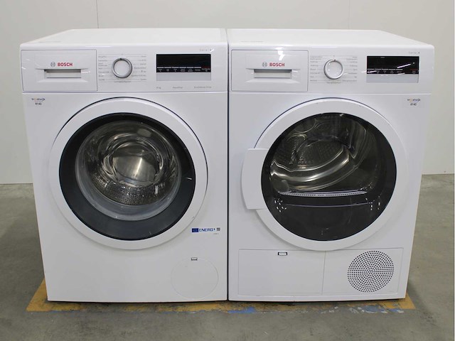 Bosch serie|4 aquastop ecosilence drive wasmachine & bosch serie|4 wasdroger - afbeelding 1 van  8