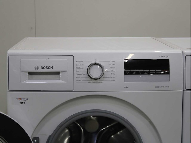 Bosch serie|4 ecosilence drive wasmachine & bosch serie|6 selfcleaning condenser wasdroger - afbeelding 3 van  8