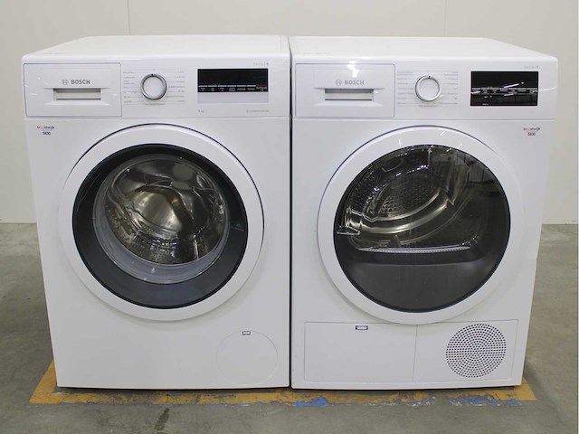 Bosch serie|4 ecosilence drive wasmachine & bosch serie|6 wasdroger - afbeelding 1 van  8