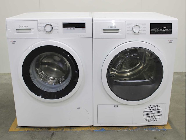 Bosch serie|4 ecosilence drive wasmachine & bosch serie|6 wasdroger - afbeelding 1 van  8
