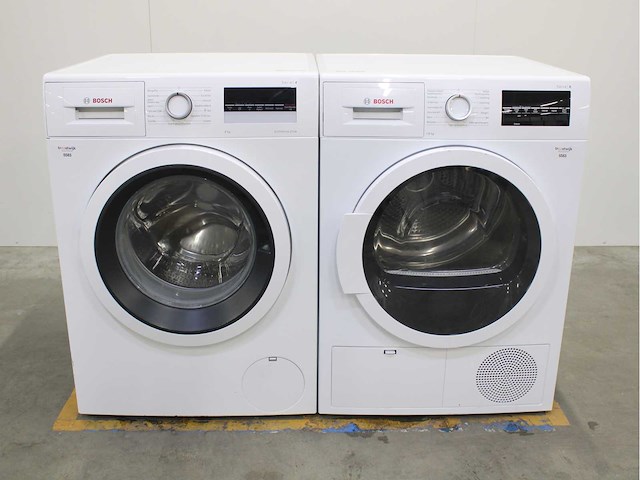 Bosch serie|4 ecosilence drive wasmachine & bosch serie|6 wasdroger - afbeelding 1 van  8