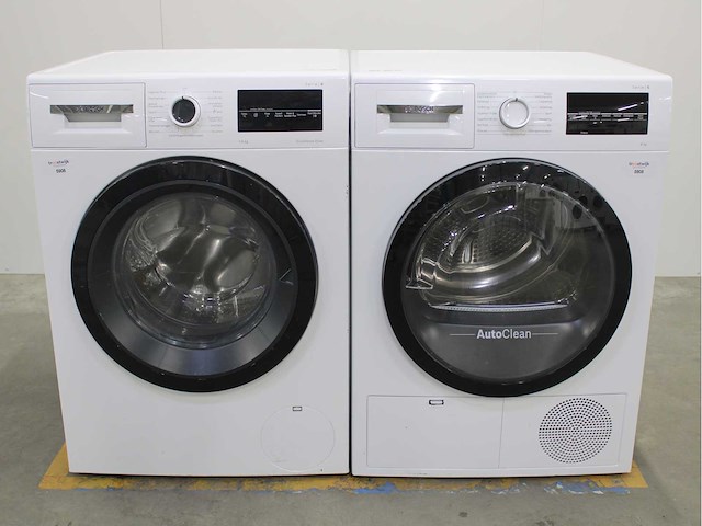 Bosch serie|4 ecosilence drive wasmachine & bosch serie|6 wasdroger - afbeelding 1 van  8