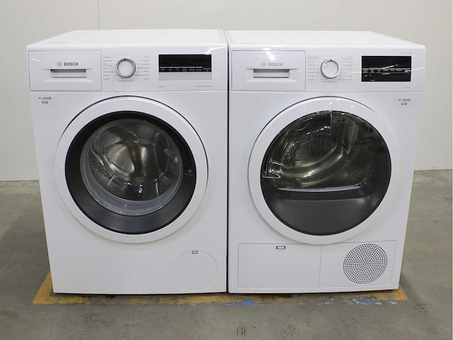 Bosch serie|4 ecosilence drive wasmachine & bosch serie|6 wasdroger - afbeelding 1 van  8