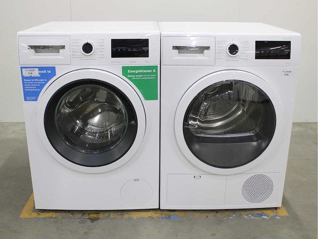 Bosch serie|4 iron assist aquastop wasmachine & bosch serie|4 wasdroger - afbeelding 1 van  8