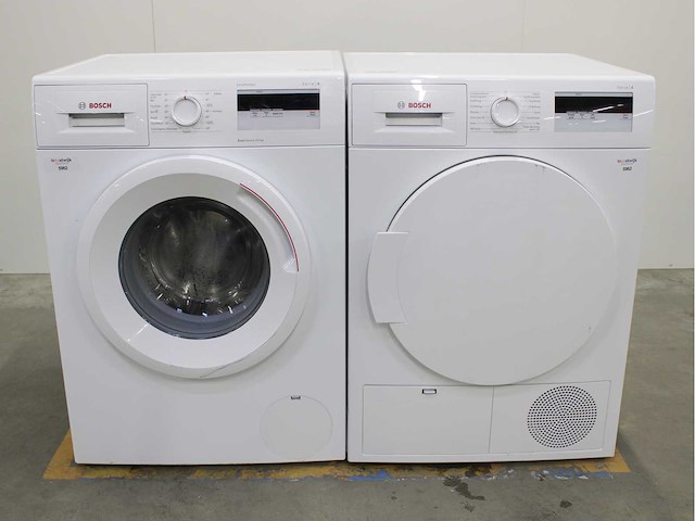 Bosch serie|4 varioperfect ecosilence drive wasmachine & bosch serie|4 wasdroger - afbeelding 1 van  8