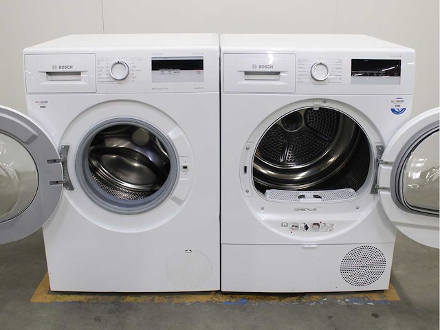 Bosch serie|4 varioperfect ecosilence drive wasmachine & bosch serie|4 wasdroger - afbeelding 2 van  8