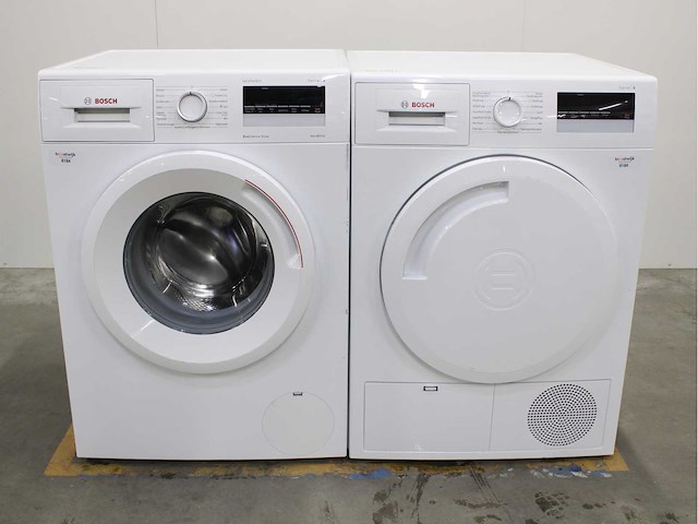 Bosch serie|4 varioperfect ecosilence drive wasmachine & bosch serie|4 wasdroger - afbeelding 1 van  8