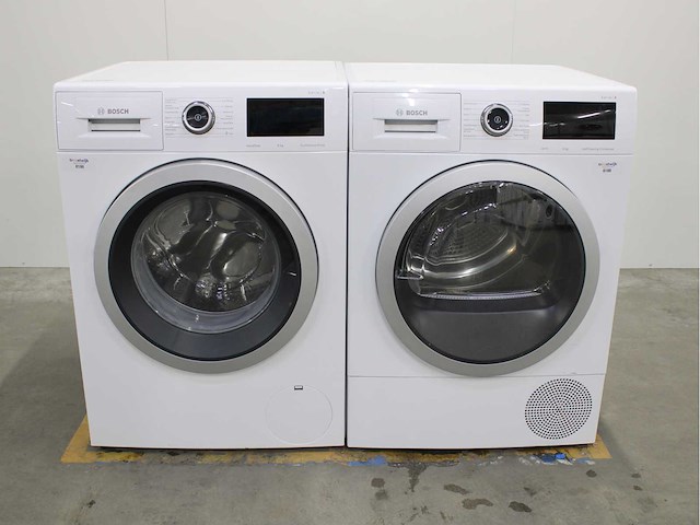 Bosch serie|6 aquastop ecosilence drive wasmachine & bosch serie|6 selfcleaning condenser wasdroger - afbeelding 1 van  8