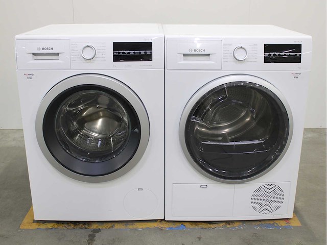 Bosch serie|6 aquastop ecosilence drive wasmachine & bosch serie|6 wasdroger - afbeelding 1 van  8