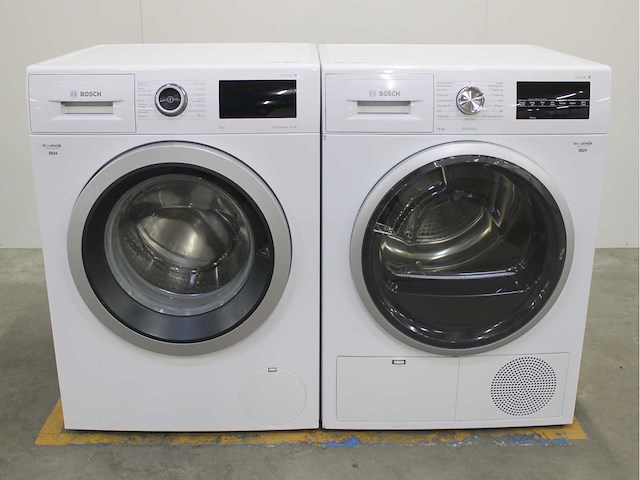 Bosch serie|6 ecosilence drive wasmachine & bosch serie|6 exclusiv wasdroger - afbeelding 1 van  8