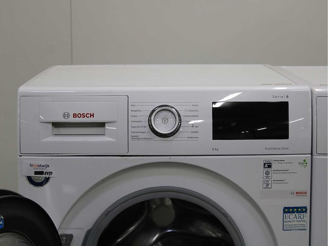 Bosch serie|6 ecosilence drive wasmachine & bosch serie|6 selfcleaning condenser wasdroger - afbeelding 2 van  5