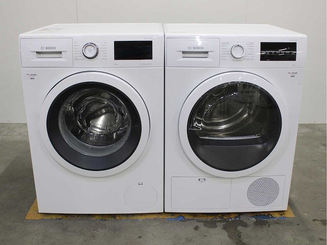 Bosch serie|6 ecosilence drive wasmachine & bosch serie|6 wasdroger - afbeelding 1 van  8
