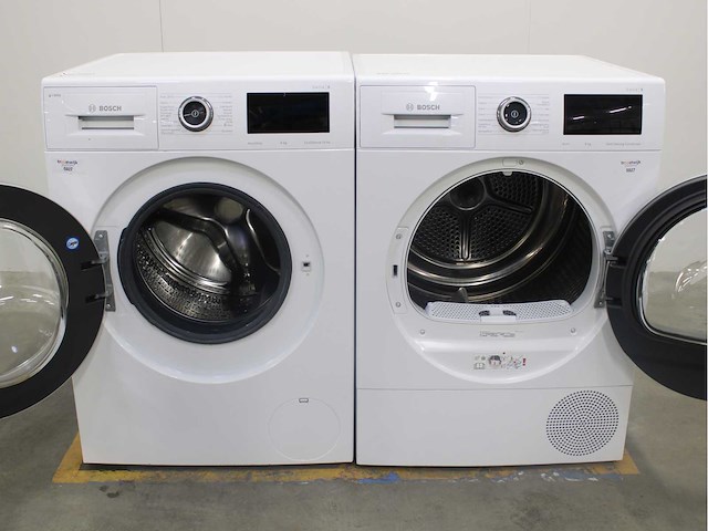 Bosch serie|6 i-dos aquastop ecosilence drive wasmachine & bosch serie|6 selfcleaning condenser wasdroger - afbeelding 2 van  7