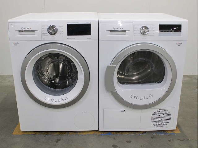 Bosch serie|6 i-dos ecosilence drive exclusiv wasmachine & bosch serie|4 exclusiv wasdroger - afbeelding 1 van  8
