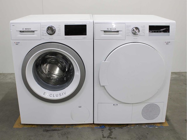 Bosch serie|6 i-dos ecosilence drive exclusiv wasmachine & bosch serie|4 exclusiv wasdroger - afbeelding 1 van  8