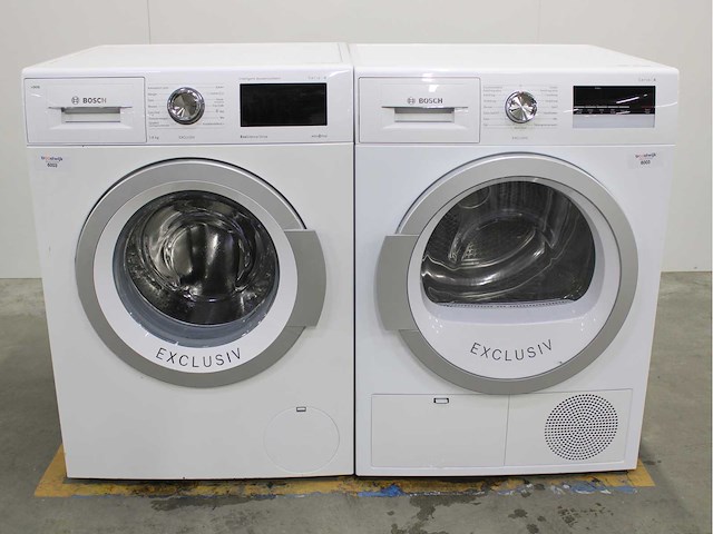 Bosch serie|6 i-dos ecosilence drive exclusiv wasmachine & bosch serie|4 exclusiv wasdroger - afbeelding 1 van  8