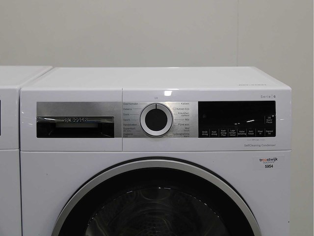 Bosch serie|6 i-dos iron assist eco silence drive wasmachine & bosch serie|6 selfcleaning condenser wasdroger - afbeelding 6 van  8