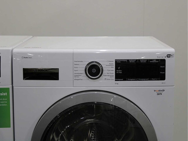 Bosch serie|6 i-dos iron assist eco silence drive wasmachine & bosch serie|8 autoclean wifi wasdroger - afbeelding 6 van  8