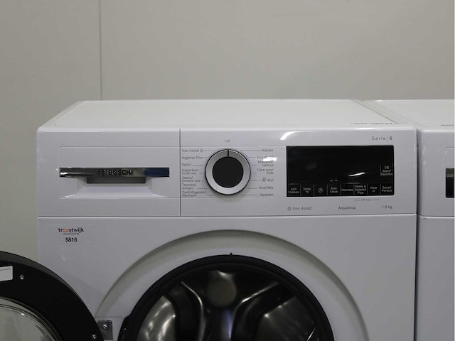 Bosch serie|6 iron assist aquastop wasmachine & bosch serie|6 wasdroger - afbeelding 3 van  8