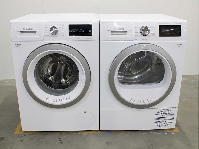 Bosch serie|6 sportsedition aquastop ecosilencedrive wasmachine & bosch serie|6 selfcleaning condenser exclusiv wasdroger - afbeelding 1 van  8