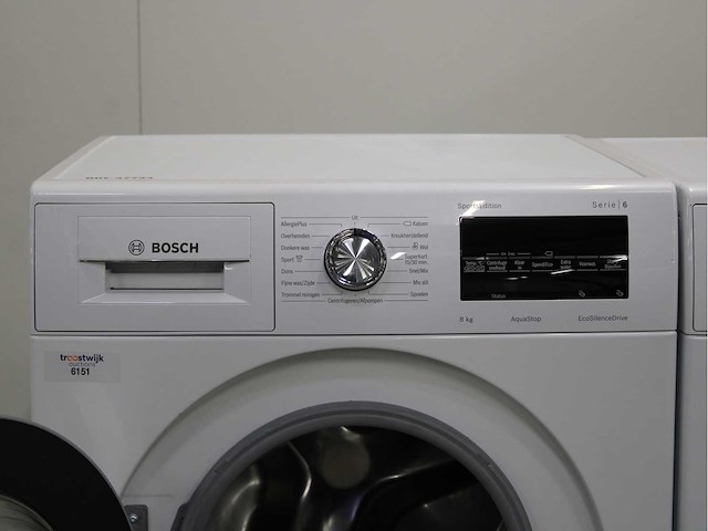 Bosch serie|6 sportsedition aquastop ecosilencedrive wasmachine & bosch serie|6 selfcleaning condenser exclusiv wasdroger - afbeelding 3 van  8