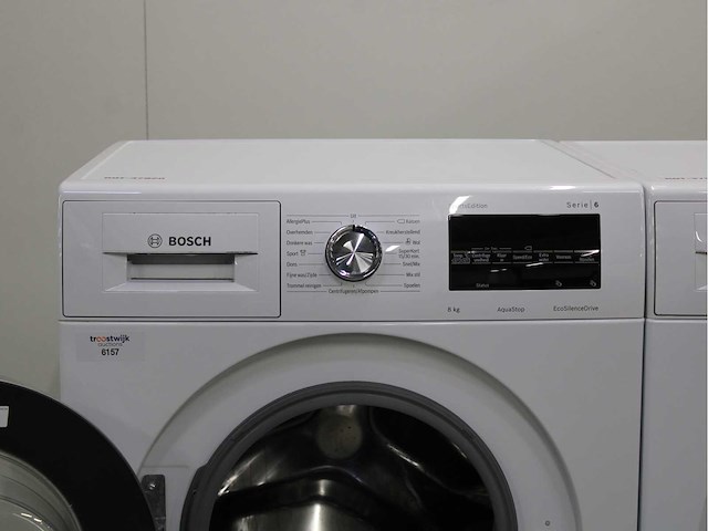 Bosch serie|6 sportsedition aquastop ecosilencedrive wasmachine & bosch serie|6 selfcleaning condenser exclusiv wasdroger - afbeelding 3 van  8