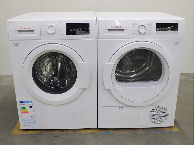 Bosch serie|6 varioperfect ecosilence drive wasmachine & bosch serie|4 wasdroger - afbeelding 1 van  8