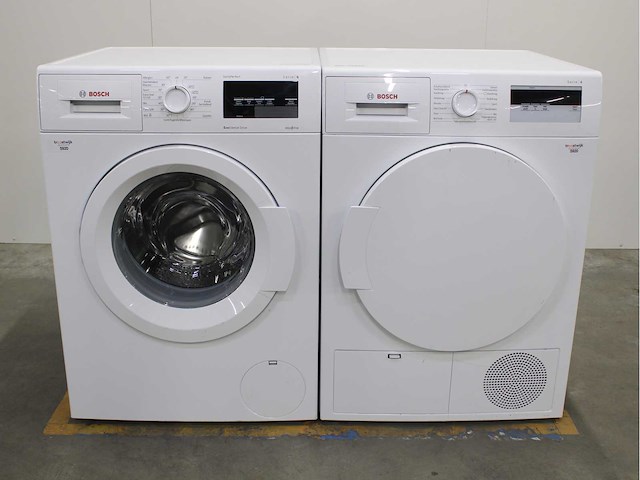 Bosch serie|6 varioperfect ecosilence drive wasmachine & bosch serie|4 wasdroger - afbeelding 1 van  8