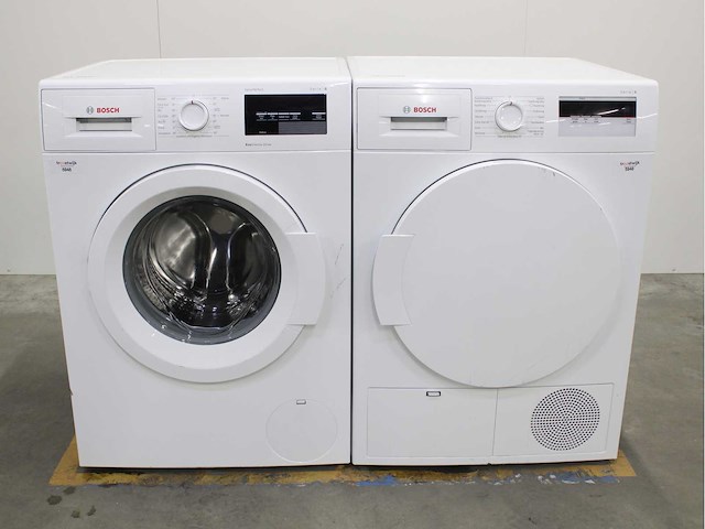 Bosch serie|6 varioperfect ecosilence drive wasmachine & bosch serie|4 wasdroger - afbeelding 1 van  8