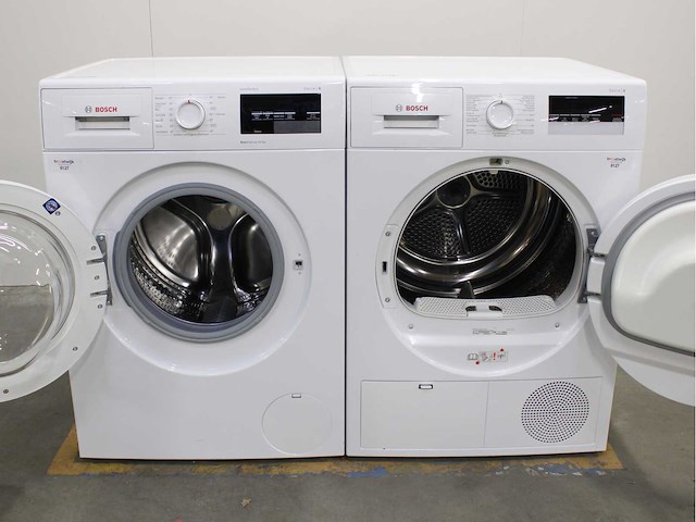 Bosch serie|6 varioperfect ecosilence drive wasmachine & bosch serie|4 wasdroger - afbeelding 1 van  6
