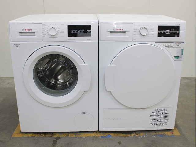 Bosch serie|6 varioperfect ecosilence drive wasmachine & bosch serie|6 selfcleaning condenser wasdroger - afbeelding 1 van  8