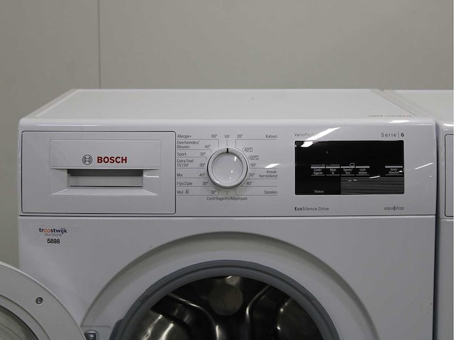 Bosch serie|6 varioperfect ecosilence drive wasmachine & bosch serie|6 selfcleaning condenser wasdroger - afbeelding 3 van  8