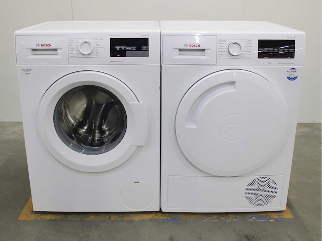 Bosch serie|6 varioperfect ecosilence drive wasmachine & bosch serie|6 selfcleaning condenser wasdroger - afbeelding 1 van  8