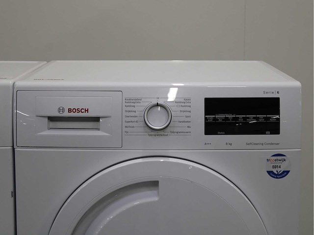 Bosch serie|6 varioperfect ecosilence drive wasmachine & bosch serie|6 selfcleaning condenser wasdroger - afbeelding 6 van  8
