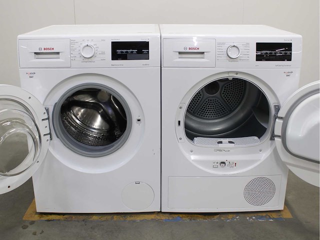 Bosch serie|6 varioperfect ecosilence drive wasmachine & bosch serie|6 selfcleaning condenser wasdroger - afbeelding 2 van  8