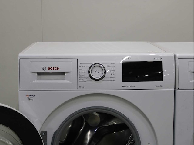 Bosch serie|6 varioperfect ecosilence drive wasmachine & bosch serie|6 selfcleaning condenser wasdroger - afbeelding 3 van  8