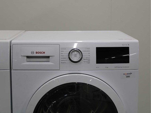 Bosch serie|6 varioperfect ecosilence drive wasmachine & bosch serie|6 selfcleaning condenser wasdroger - afbeelding 6 van  8