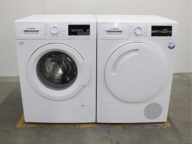 Bosch serie|6 varioperfect ecosilence drive wasmachine & bosch serie|6 selfcleaning condenser wasdroger - afbeelding 1 van  8