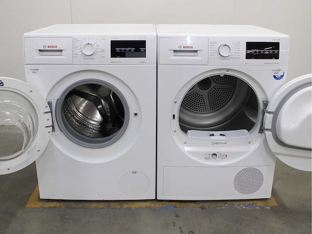 Bosch serie|6 varioperfect ecosilence drive wasmachine & bosch serie|6 selfcleaning condenser wasdroger - afbeelding 2 van  8