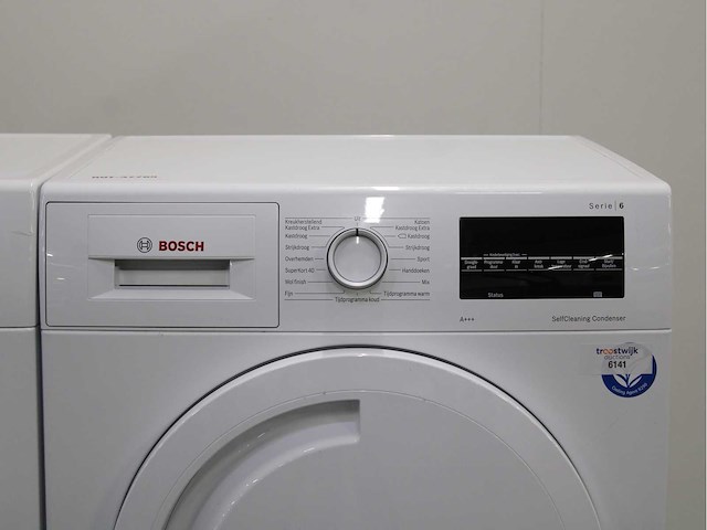 Bosch serie|6 varioperfect ecosilence drive wasmachine & bosch serie|6 selfcleaning condenser wasdroger - afbeelding 6 van  8
