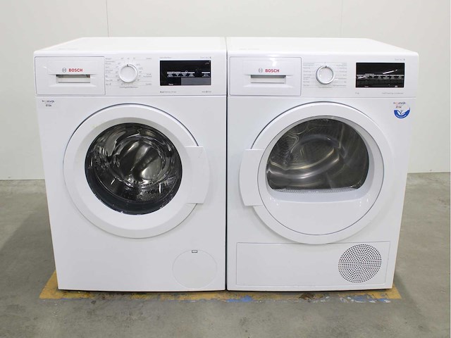 Bosch serie|6 varioperfect ecosilence drive wasmachine & bosch serie|6 selfcleaning condenser wasdroger - afbeelding 1 van  8
