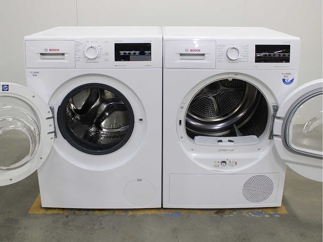 Bosch serie|6 varioperfect ecosilence drive wasmachine & bosch serie|6 selfcleaning condenser wasdroger - afbeelding 2 van  8