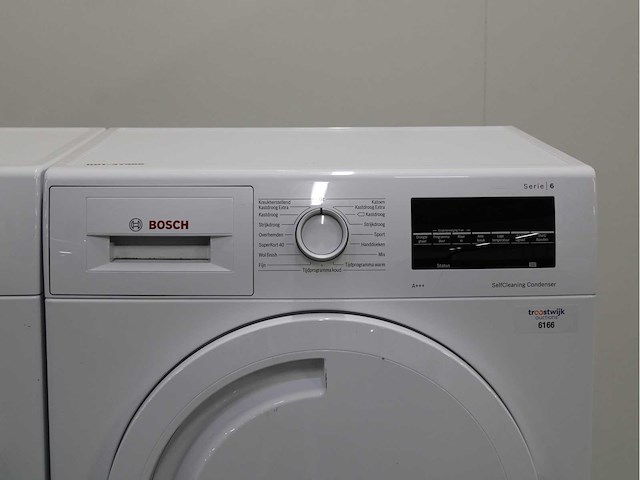 Bosch serie|6 varioperfect ecosilence drive wasmachine & bosch serie|6 selfcleaning condenser wasdroger - afbeelding 6 van  8