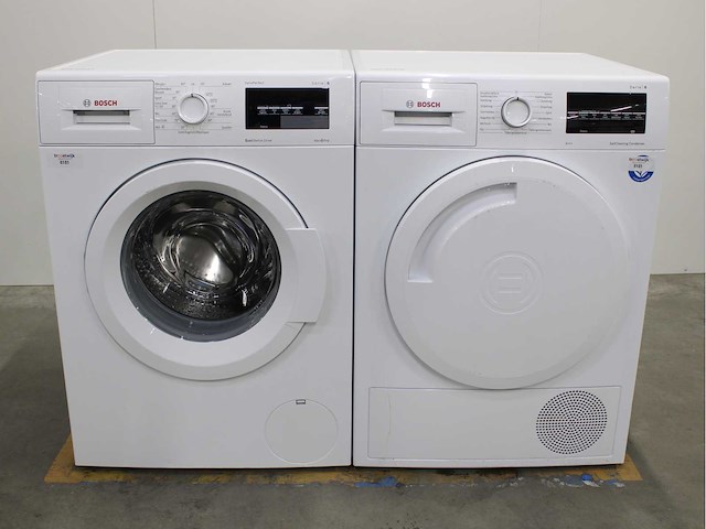 Bosch serie|6 varioperfect ecosilence drive wasmachine & bosch serie|6 selfcleaning condenser wasdroger - afbeelding 1 van  8