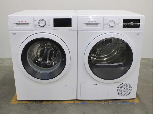 Bosch serie|6 varioperfect ecosilence drive wasmachine & bosch serie|6 wasdroger - afbeelding 1 van  8